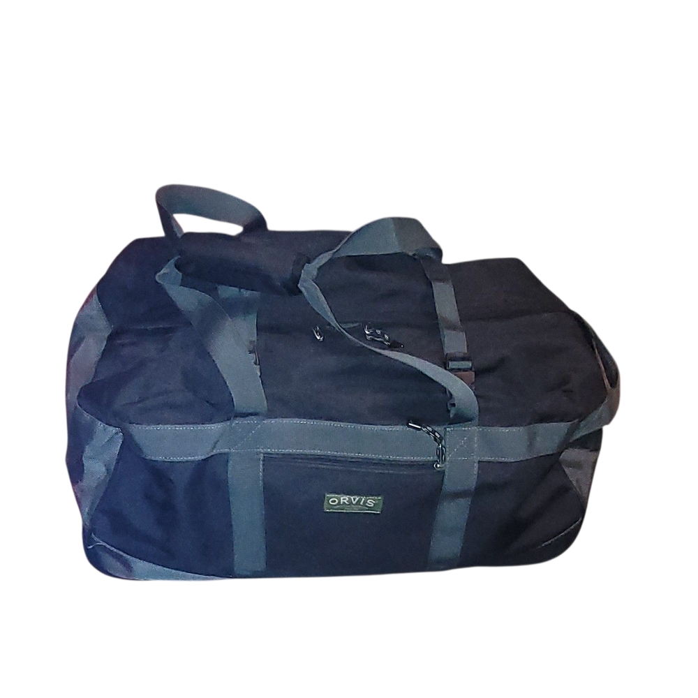 Orvis Black Canvas Duffel Bag On Wheels